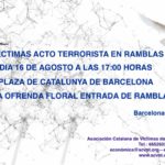 Homenaje a las victimas del terrorismo en las Ramblas y Cambrils